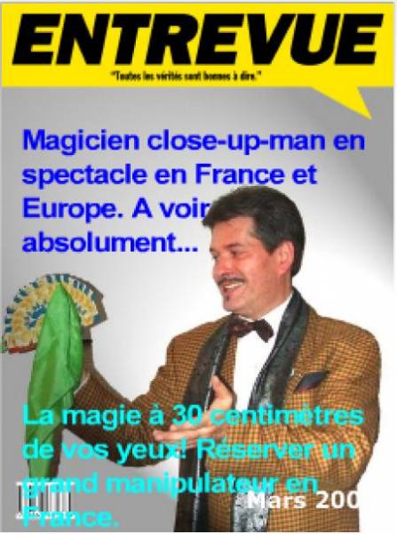 magicien close-up pour toutes vos une fêtes à réserver en France.
